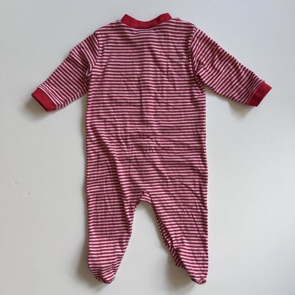 Vintage Baby B'Gosh One Piece Baby Size Large 19-24 LBS Red Stripes Osh Kosh 90s - Picture 3 of 4